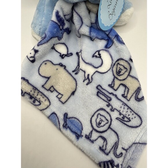 Little Beginnings Blue Elephant Plush Lovey Animals Security Blanket Baby Lovie - Picture 5 of 13